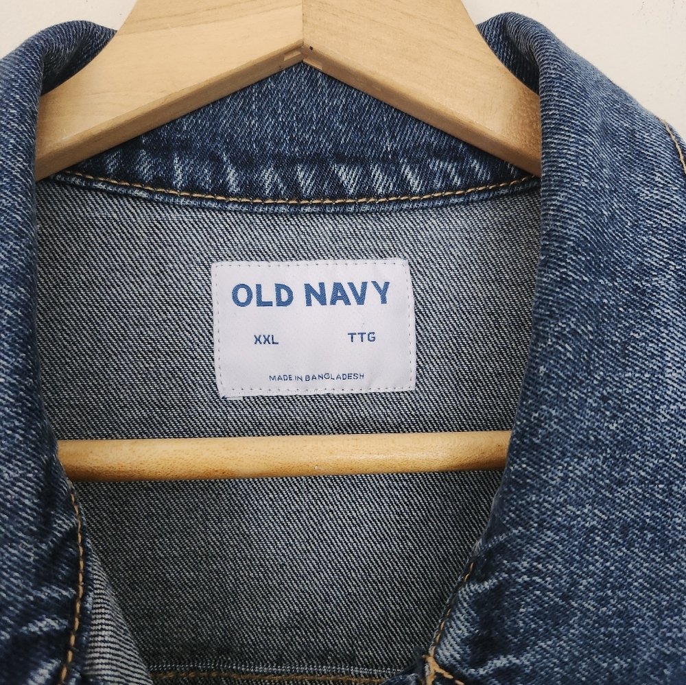 Reworked Denim Jacket With Western Horse Patch - Picture 4 of 7